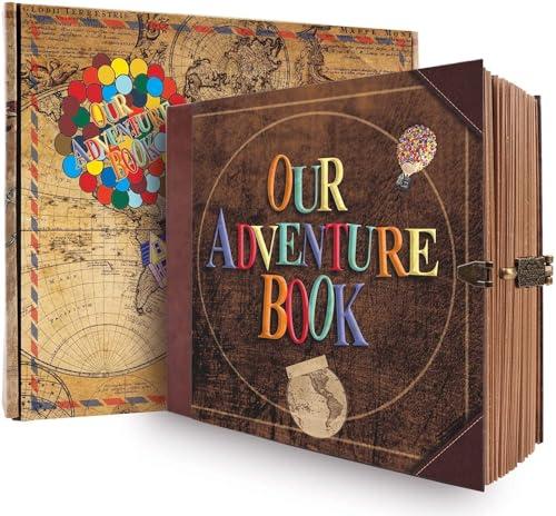 Our Adventure Book Album fotografico, 146 Pagine Stile Retrò scrapbooking, Album di Viaggio fai da te, Un Dono Speciale per Coppie, Anniversario, San Valentino, regali di Natale, ecc
