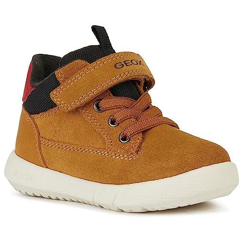 Geox B HYROO BOY - Stivaletto, CURRY/BLACK,