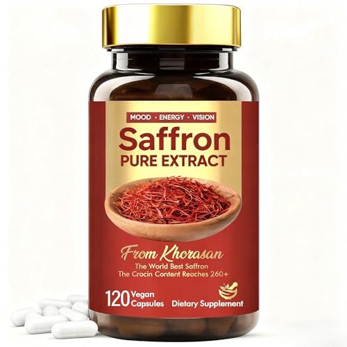 ZAFFERANO PURO in CAPSULE 88.5 mg - 120 Capsule | Integratore Naturale per Umore, Ansia e Memoria | 100% Biologico | Senza Additivi | 1020