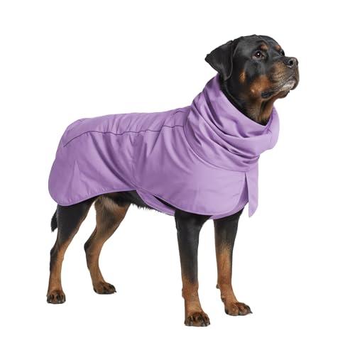 Spark Paws Cappotto impermeabile antivento per cani di taglia piccola, media, grande e extra grande, riflettente, traspirante, per tutto il corpo, viola, 4XL