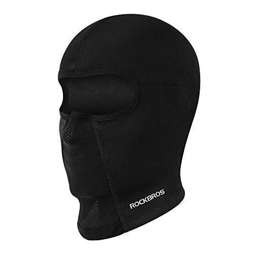 ROCKBROS Passamontagna per Moto Invernale Corto Antivento, Balaclava Sottocasco Caldo Termico, Uomo Donna, Sci, Bici, Snowboard, Taglia Unica 54-62cm con Fori per Occhiali
