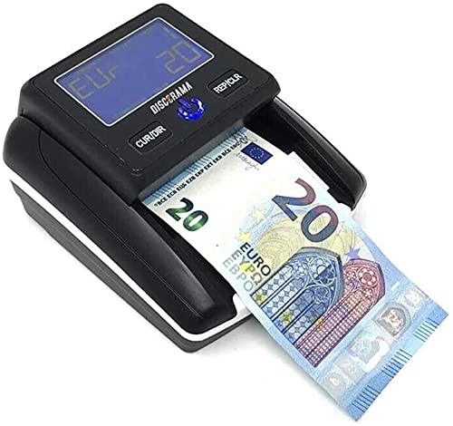 DISCORAMA® - RILEVATORE DI SOLDI FALSI AGGIORNABILE CON USB VERIFICA BANCONOTE FALSE EURO CON BATTERIA RICARICABILE E CONTA BANCONOTE