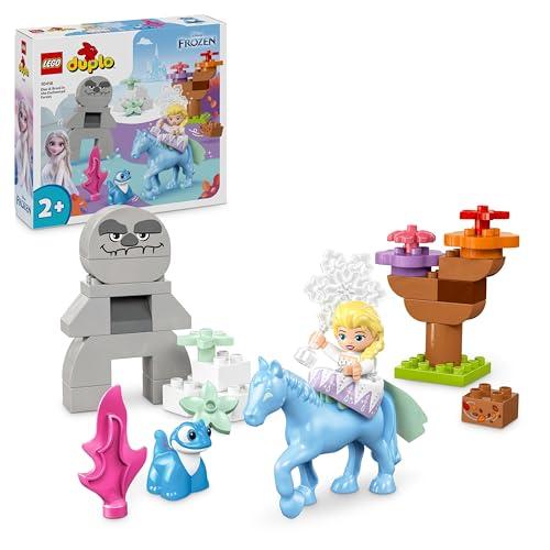 LEGO DUPLO Disney Elsa e Bruni nella Foresta Incantata, Gioco di Fantasia per Bambini e Bambine da 2 Anni in su con 4 Personaggi di Frozen 2 tra cui il Magico Cavallo Giocattolo Nokk 10418