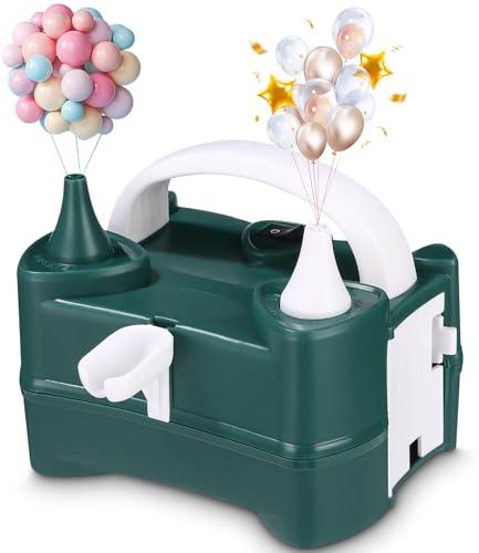 Pompa Elettrica Palloncini, Gonfia Palloncini Elettrico, Gonfiatore Palloncino, Pompa Per Palloncini Portatile con Doppio Ugello, 2 Modalità di Gonfiaggio, 400W, per Feste, Nozze, Compleanni