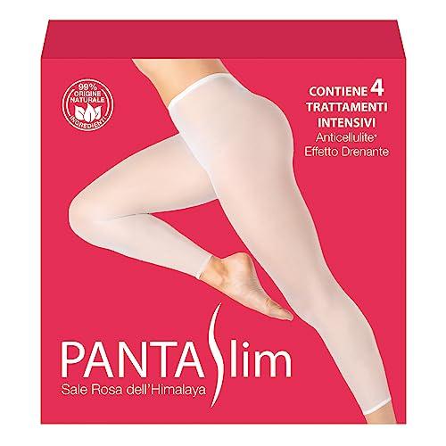 PANTASLIM L'Originale kit con 4 trattamenti - collant drenante anticellulite con Sale Rosa dell'Himalaya - compresi pantaloni in cartene e tanga monouso - Inci 99% di originale naturale