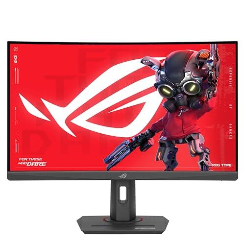 ASUS ROG Strix XG27WCS Monitor Gaming Curvo da 27” pollici 2560x1440, 180 Hz, 1ms (GTG), Fast VA, Extreme Low Motion Blur Sync, USB Type-C, FreeSync, DisplayWidget Center, HDR, Nero