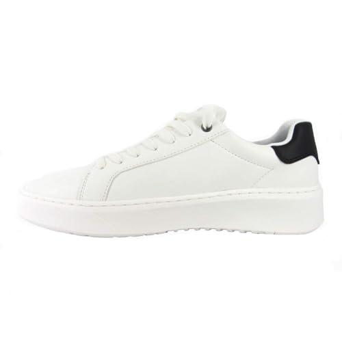 Skechers, Sneaker Suit Court Break Uomo, Bianco Duraleather, 40 EU