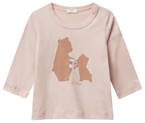 United Colors of Benetton T-Shirt M/L 3ATNA106L, Rosa, 74 cm Unisex-Bimbi