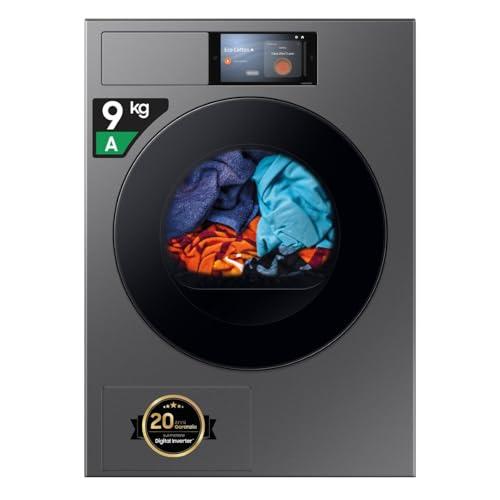Samsung Asciugatrice Bespoke AI DV90F09F4S/U3, 9 kg, Pompa di Calore, Wifi, Controllo Vocale, Display AI Home, AI Dry, Carica Frontale, 60L x 85H x 60P cm