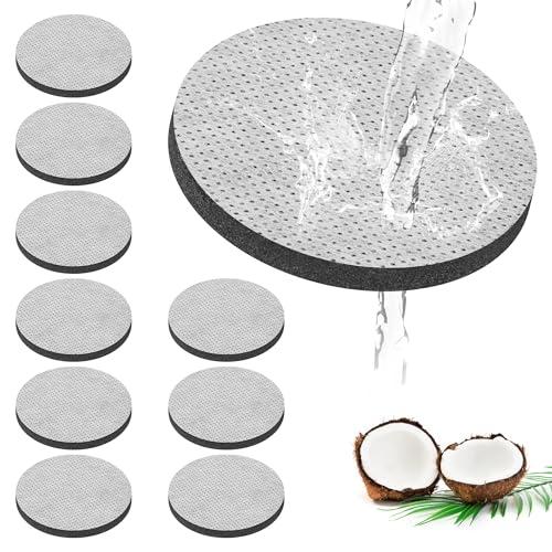 10 Pezzi Filtri Disco per Borraccia Brita, Riduzione Cloro, Metalli Pesanti e Impurità, Compatibile con Borraccia Brita Fill and Go, Filtro Acqua Potabile, Microparticelle, Migliora il Gusto