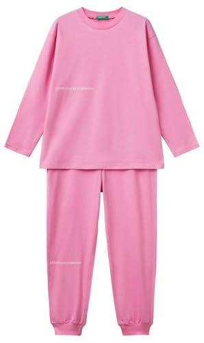 United Colors of Benetton Pig(Maglia+Pant) 30960P08D Set di Pigiama, Rosa, XXS Bambino