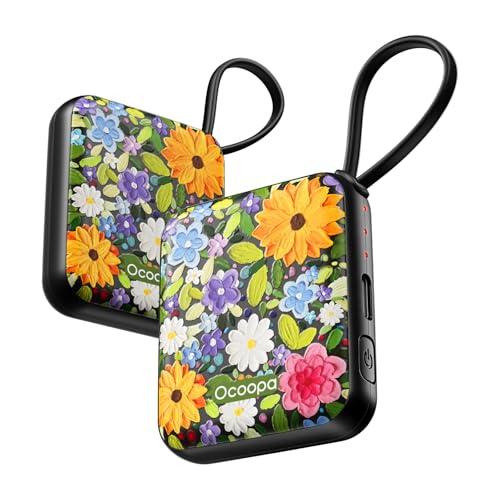 OCOOPA Scaldamani Elettrico 2 Pezzi, Portatile Scalda Mani USB Ricaricabile 4000mAh, 3 Livelli fino a 52°C, Utile Regalo di Natale, Ideale per Sci Invernale, Viaggi e Attività all’Aria Aperta,UT5 Nano