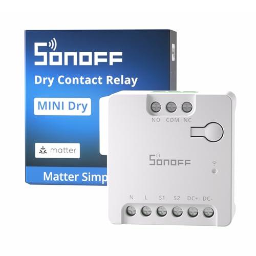 SONOFF MINI Dry - Interruttore Intelligente WiFi 2.4G, Compatibile con Protocollo Matter, Funziona con Alexa e Google Home