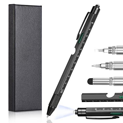 Vinabo Regalo uomo Natale,9 in 1 Penna Multifunzione Idee Natale Originali per Uomini,Divertenti Gadget Tecnologici per Lui, Papà, Collega