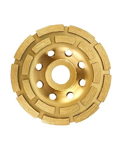 QWORK® Mola a Tazza Diamantata, 115 mm x 22.2 mm per cemento, gesso, granito, resina, adesivi per piastrelle, pietra naturale, ecc