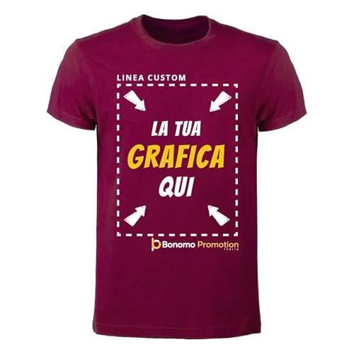Bonomo Promotion Italia T-Shirt Personalizzabile con Foto e Scritta - Festa di Laurea, Celibato, Nubilato e Compleanno