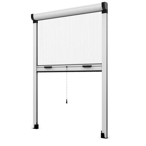 Zanzariera a Rullo Riducibile Verticale fai da te in kit Vari Colori e Misure disponibili (80 x 160, Bianco)