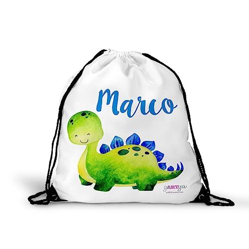 Zainetto Dinosauri personalizzato con nome sacca scuola e asilo tempo libero sport ritorno a scuola