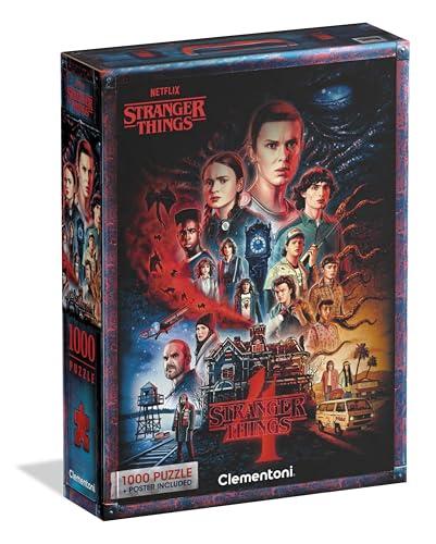 Clementoni - Puzzle 1000 Pezzi per Adulti e Ragazzi, Special Series, Tema Serie TV Netflix Stranger Things, con Poster Incluso, Compact Box, Idea Regalo Uomo e Donna, Made in Italy, 50x70 cm, 39980