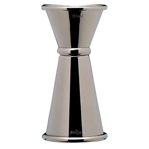 Piazza - Misurino Cocktail in Acciaio Inox, Dosatore Professionale per Attrezzatura Bar, Jigger Japan Style Barman | Capacità 20/40ml