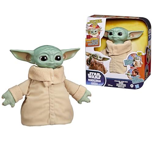 Star Wars Hasbro, action figure da 25 cm di Grogu Coccolavventura, giocattolo animatronico, peluche interattivo, giocattoli ispirati The Mandalorian and Grogu, dai 4 anni in su