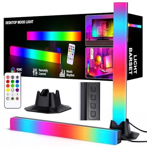 MIWATT 32CM LED Light Bar Lampada RGB, Starter Kit Torre di Illuminazione Intelligente Arcobaleno con Telecomando per PC, TV, Sala Giochi e Case Copmuter