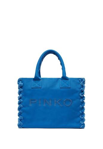 Pinko BEACH SHOPPING CANVAS RICICLATO SALE/PEPE BLU 38X29X15