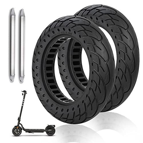ANSENI 2 Route Monopattino 10 Pollici(10x2.125) anti-foratura per Scooter Monopattino Elettrico Vivobike S2 Max,S3 Max,Ninebot F25E,Scooter Xiaomi,Gomme Anti Scivolo, Pneumatico Solido monopattino