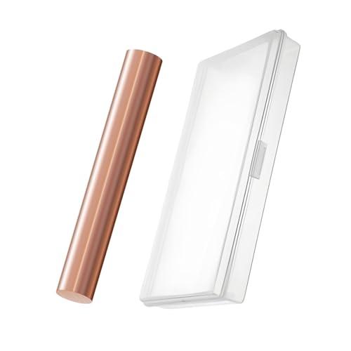 RRRST 1 pezzi Puro Barre di rame 15mm x 100mm, lunghezza 100mm, diametro 5mm, purezza del rame 99.9%, Barra rotonda in rame puro in metallo per Artigianato DIY Gioielli Modello