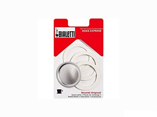 Bialetti 1 tazza di guarnizione di ricambio per piano cottura Moka Express (confezione da 3)