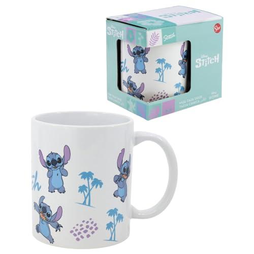 Tazza in ceramica Stitch Disney modello Mug 325 ml tazza da colazione per bambini