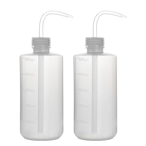 StonyLab 2 Pacchi 500 ml Bottiglie di Plastica da Spremere, in LDPE con Bocca Stretta, Squeeze Wash Bottle - 500 ml