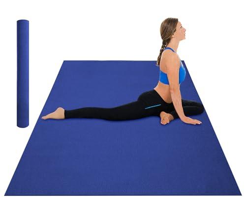 IlGruppone Tappeto per Esercizi Grande Extra Large 120 x 180 Cm Antiscivolo Resistente Tappetino Allenamento Pilates - Blu