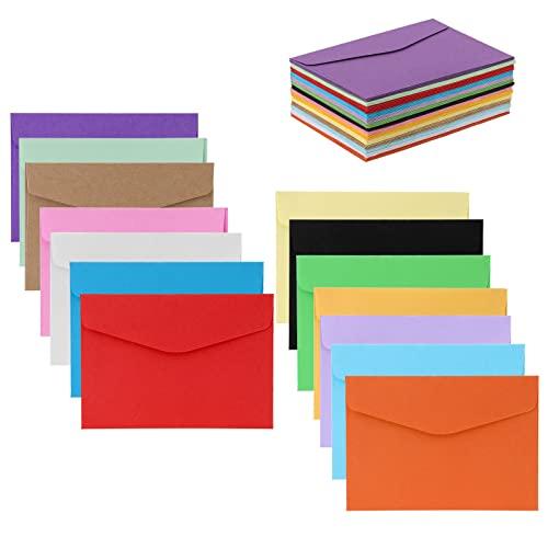 MXTIMWAN | Mini Buste – 70 Buste Colorate – Buste Colorate in 14 Diversi Colori, 11,6 x 8,2 cm, Idea Regalo, Fai Da Te