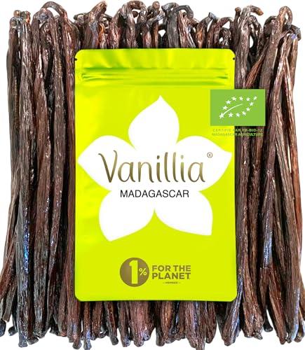 VANILLIA BIO • 15 Baccelli di Vaniglia Bourbon del Madagascar • GRAND CRU 2025 • Baccello 14/16cm • Vaniglia Biologica del Madagascar • Sacchetto FreshZIP