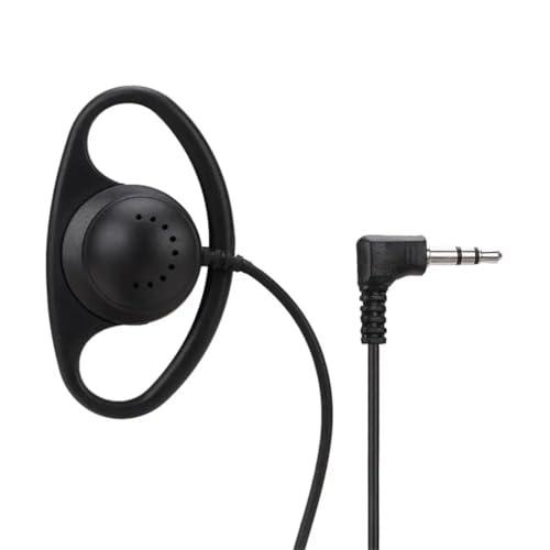 CABLEPELADO Cuffie mono a doppio canale, auricolari a forma di G, cuffie radio walkie bidirezionali, adatte per computer portatili, PC, Skype, VoIP ICQ, 1 metro, jack 3,5 mm