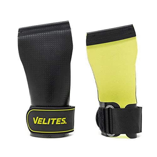 Velites I Guanti Cross Training Quad Ultra senza magnesio I Manopole Paracalli per Sollevamento Pesi I Per Atleti di Crosstraining o Ginnastica I Migliorare i Risultati, Taglia XL, Nero