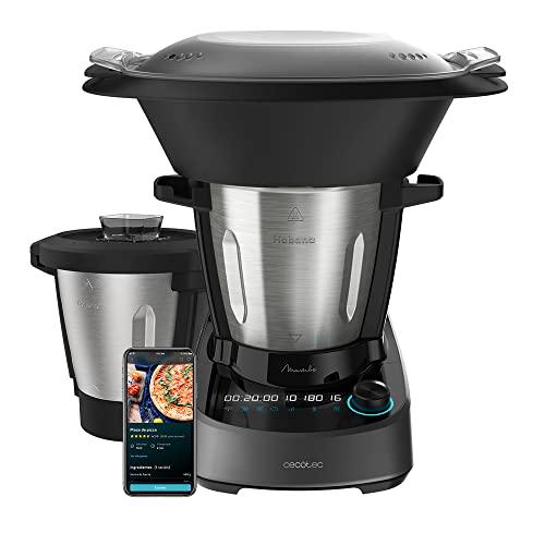 Cecotec Robot di Cucina Multifunzione Mambo 11090 Habana. 1600 W, 37 Funzioni, APP, bilancia, caraffa antiaderente Habana e caraffa da 3,3 litri in acciaio inox, ricettario e accessori