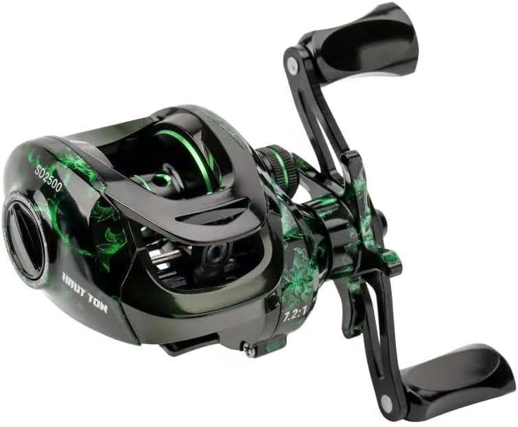 Mulinello da pesca Baitcasting,Sistema frenante magnetico per la pesca in acqua salata e acqua dolce, Mulinelli Baitcaster con cuscinetti a sfera in acciaio inox 18+1BB, disponibile in 7.1: 1