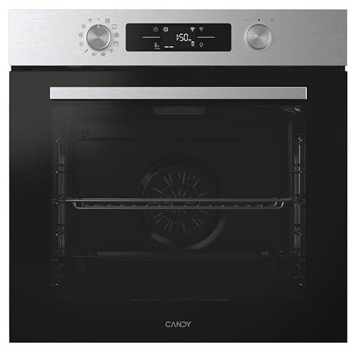 Candy Bake 800 CA6 N3B1HTX, Forno da incasso, Elettrico, Capacità 78L, 6 livelli di cottura, 11 funzioni, Funzione Pizza, Connesso, 59,5x59,5x54,8 cm, Acciaio Inox, [Classe efficienza energetica A++]