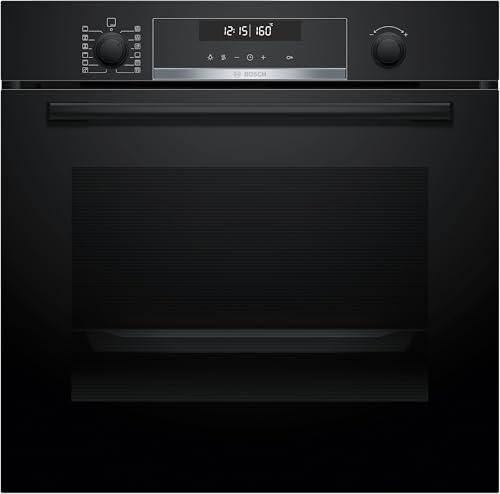 Bosch HBG578BB3 Serie 6, Forno da incasso, Pirolisi: pulizia del forno senza sforzo, Display LCD bianco, Funzione AirFry, 30 programmi automatici, Nero, 60 x 60 cm