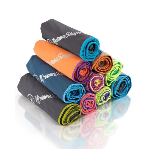 NirvanaShape Asciugamano Microfibra | 14 colori | 8 taglie | Asciugatura Rapida, Leggero, Assorbente | Asciugamano da Viaggio/Asciugamano da Bagno | Ideale per Viaggi, Spiaggia, Yoga, Sauna
