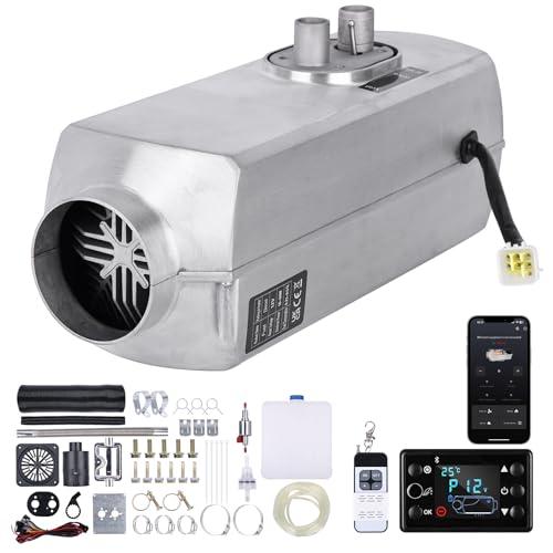 Riscaldatore a Gasolio 8 kW, 12V/24V Riscaldatore Diesel con Bluetooth,Telecomando,Display LCD, Serbatoio da 9L, Timer, Modalità Alta Quota, Sistema di Ventilazione,Per Auto, Camper, Furgoni, Barche