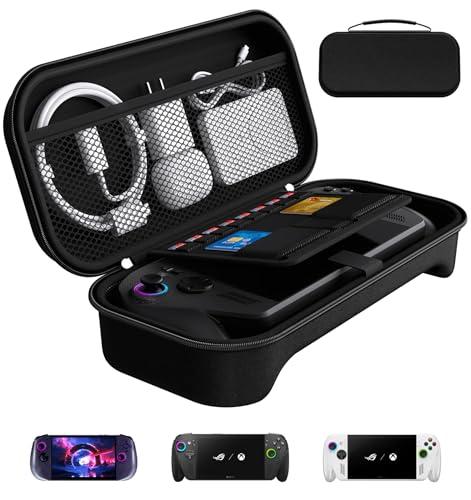 iVoler Custodia Protettiva per ASUS ROG Xbox Ally / ROG Xbox Ally X (7 Pollici), Borsa da Trasporto Antiurto con Scomparto Interno per Caricabatterie e 8 Slot Micro SD - Nero