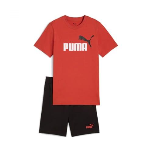 PUMAESS 2 COLOR No. 1 Logo Tee and Shorts Set B Red Fire
