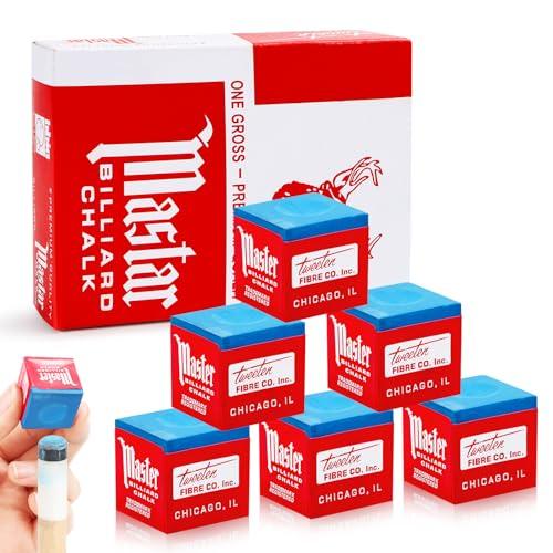 Biliardo Chalk, 12 gessetti da biliardo Snooker Chalk, riduci gli errori e migliora la precisione – Ideale per ogni giocatore, gesso antiscivolo per stecca della piscina, per casa, bar, tornei, giochi