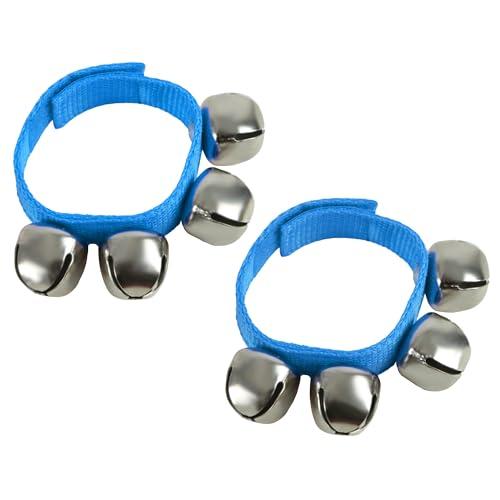 A-Star Wrist Jingle Sleigh Bells con cinturino in nylon - Coppia - Blu