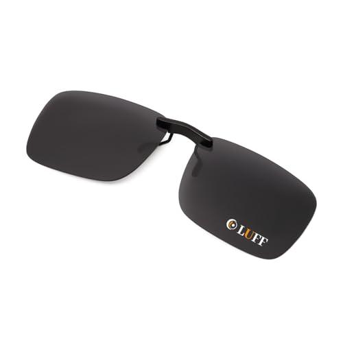 LUFF Clip Unisex Polarizzata su Occhiali da Sole per Occhiali da Vista-Buoni Occhiali da Sole Stile clip per Occhiali Miopia all'Aperto/Guida/Pesca Nero 60 * 41mm