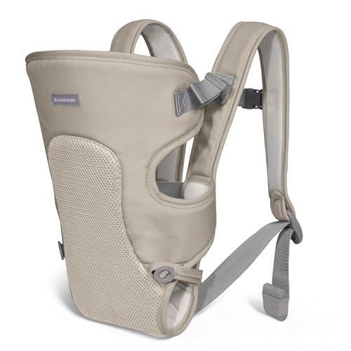 kikka boo Marsupio Neonato Estivo 0-36 Mesi MYRA, Ergonomico, 3 Posizioni, Spallacci regolabili, Traspirante, Leggero, fino a 9 kg, Beige