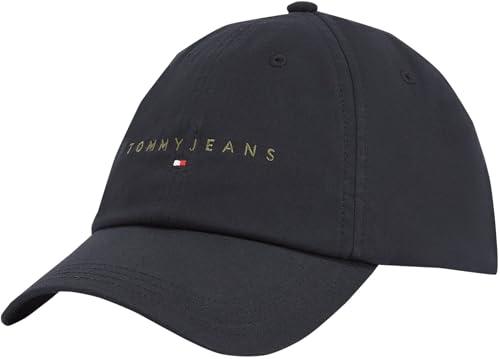 Tommy Jeans Tjm Linear Logo cap Am0Am12958 Coperchio, Black (Black), OS Adulto